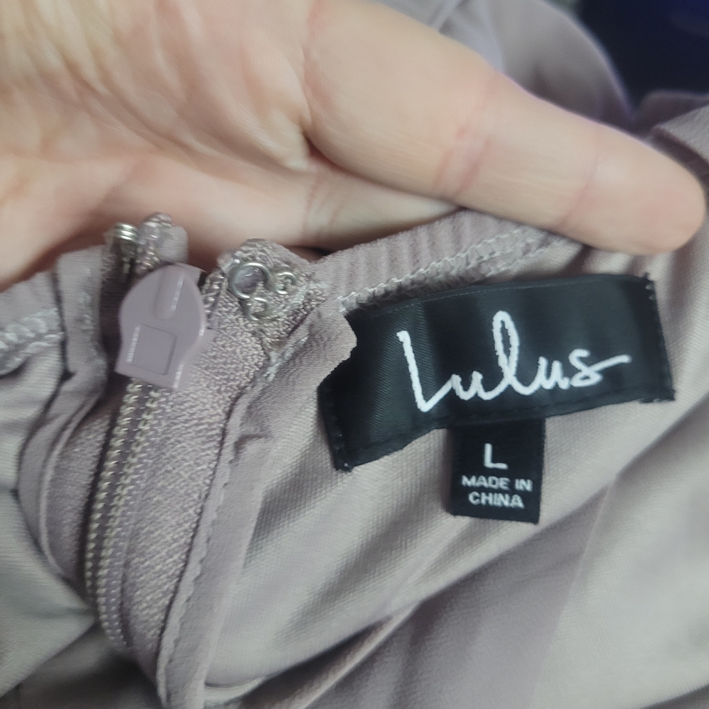 Lulu's One Shoulder Lavender Dress - Picture 4 of 6